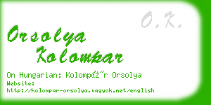 orsolya kolompar business card